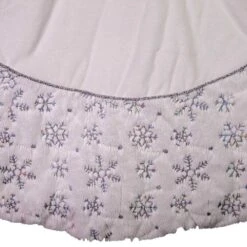 Kurt Adler 54-Inch White And Silver Velvet Sequin Snowflake Treeskirt -Kurt Adler Shop ts0245 02 e161659c 3db6 49e3 8029 b98ecf23932a