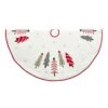 Kurt Adler 50-Inch Ivory, Green And Red Tree Embroidered Tree Skirt -Kurt Adler Shop ts0254