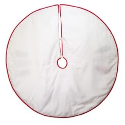 Kurt Adler 50-Inch Ivory, Green And Red Tree Embroidered Tree Skirt -Kurt Adler Shop ts0254 03 23ce1e13 a67c 43cd b813 4c74c4314440