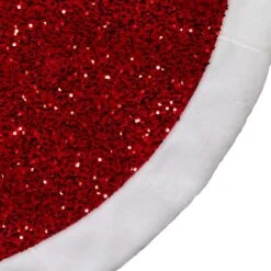 Kurt Adler 54-Inch Red Sequins With White Border Tree Skirt -Kurt Adler Shop ts0275 03 ec5463b7 e7ec 4119 a4a1 9fbf9cd78f7f