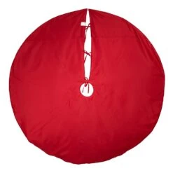 Kurt Adler 60-Inch Red Tree Skirt With Green Embroidered Tree Design -Kurt Adler Shop ts0281 01 a02368a1 263b 48d9 9d37 00af9b1ffcbb