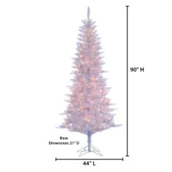 Sterling 7.5 Ft. Pre Lit Clear UL White Tiffany Tinsel Tree -Kurt Adler Shop u83785gw4tqld27dwsfi
