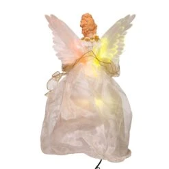 Kurt Adler 14-Inch Fiber Optic Ivory And Gold Animated LED Angel Treetop -Kurt Adler Shop ul2173led 03 554170f1 2bd9 4ae4 bc0f 30534c0a1d8e