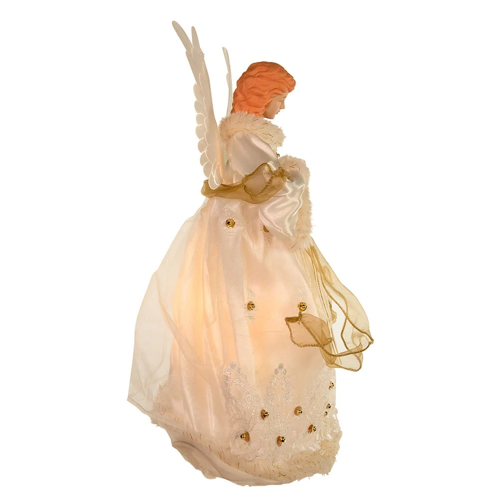 Kurt Adler 14-Inch Ivory And Gold Fiber Optic Animated Angel Treetop 5 Kurt Adler 14-Inch Ivory And Gold Fiber Optic Animated Angel Treetop - Image 3