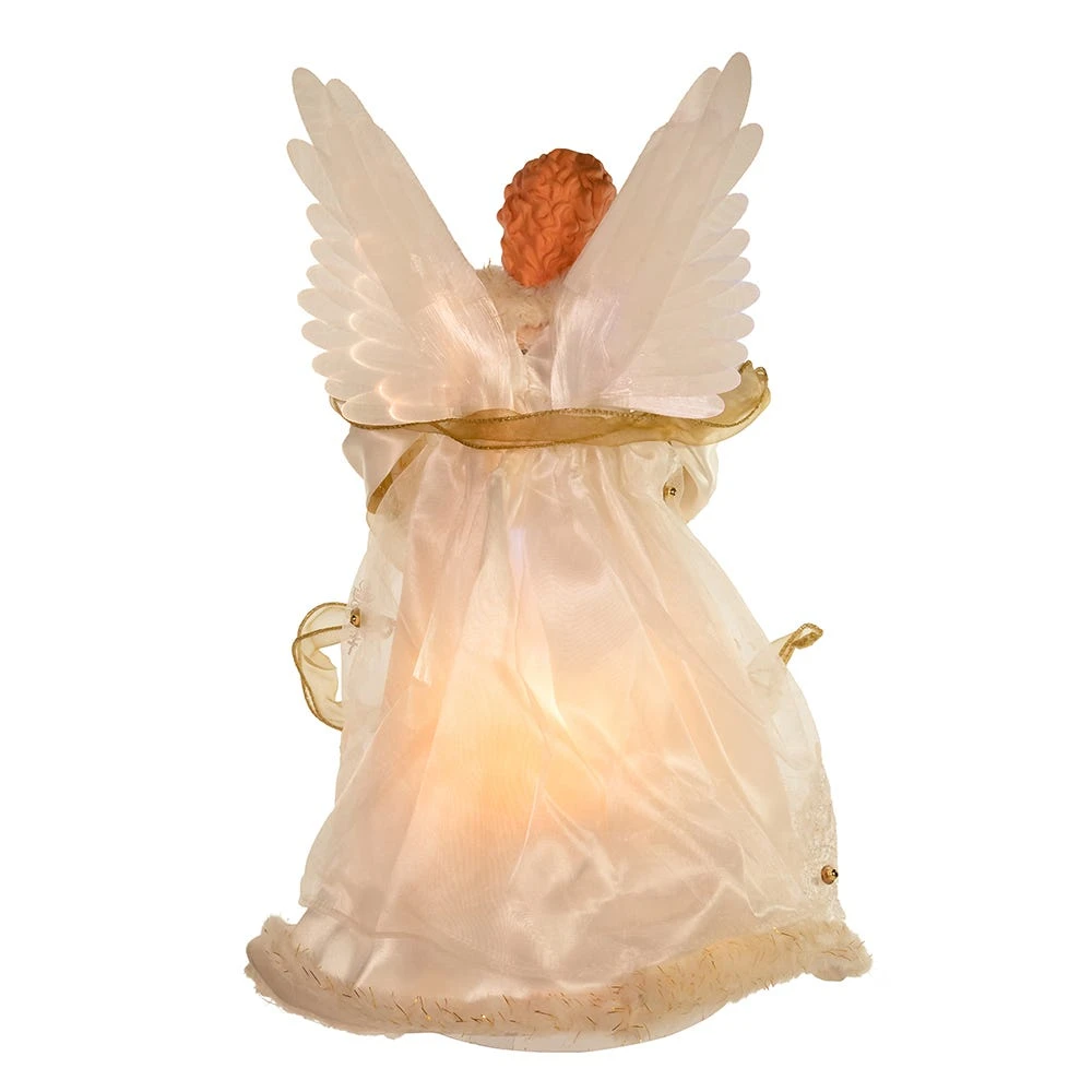 Kurt Adler 14-Inch Ivory And Gold Fiber Optic Animated Angel Treetop 7 Kurt Adler 14-Inch Ivory And Gold Fiber Optic Animated Angel Treetop - Image 5