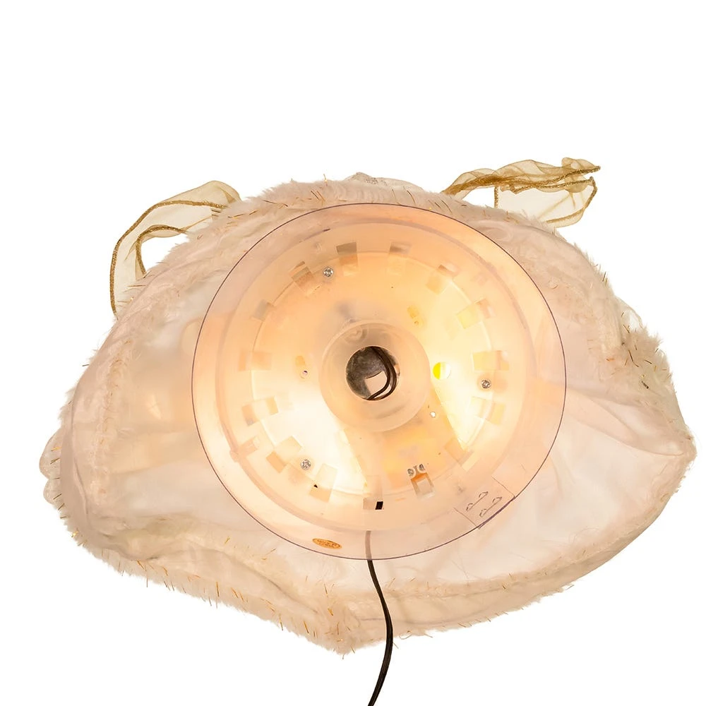 Kurt Adler 14-Inch Ivory And Gold Fiber Optic Animated Angel Treetop 8 Kurt Adler 14-Inch Ivory And Gold Fiber Optic Animated Angel Treetop - Image 6