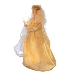 Kurt Adler 12-Inch UL 10-Light Ivory Angel Treetop With Fabric Hair -Kurt Adler Shop ul2186 03 4e8b17b5 f267 45cc a268 65273d0211f5