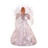 Kurt Adler 18-inch White And Silver Fiber-Optic LED Angel Treetop