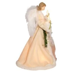 Kurt Adler 16-Inch UL 10-Light Ivory And Gray Angel Tree Topper -Kurt Adler Shop ul2227 02 b01503fe 5d83 44cc 8cab d16a4cb89650