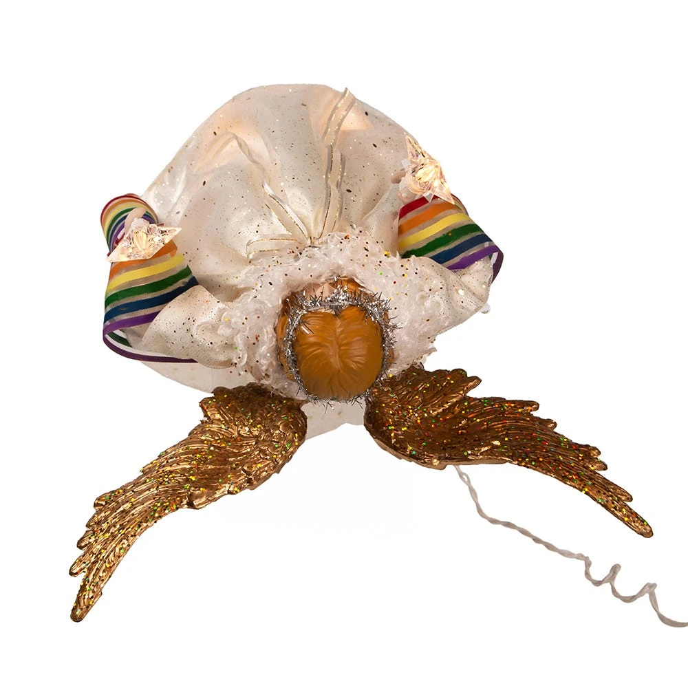 Kurt Adler 14-Inch 10-Light Pride Angel Tree Topper 7 Kurt Adler 14-Inch 10-Light Pride Angel Tree Topper - Image 5