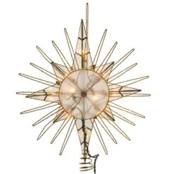 Kurt Adler 10-Light 14-Inch Gold Glitter Capiz Bethlehem Star Treetop -Kurt Adler Shop ul3117 04 3b67279b 8c6b 4cc0 95d4 59706c374163