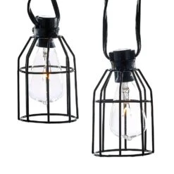 Kurt Adler UL 10-Light C7 Cage Lantern Light Set