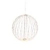 17 In Whimsical Lighted Metal Sphere, Warm White Micro LEDs