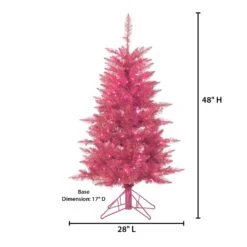 Sterling 4 Ft. Pre Lit Clear UL Pink Tuscany Tinsel Tree -Kurt Adler Shop wjd5oq88jxdbbtl74v1n