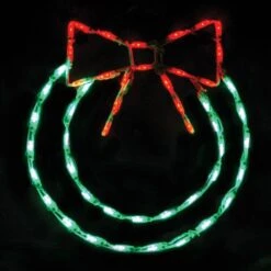LED 22in Wreath With Bow #LED-WR22 *Set Of 2*