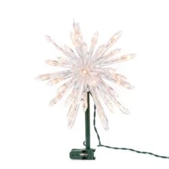 Starburst Holiday Christmas Tree Topper With Warm LED Lights