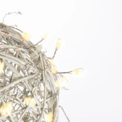 Set Of 3 White Modern Organic Vine Balls, Battery Operated LED -Kurt Adler Shop xsxpiy4u9tk4dmuiwgto