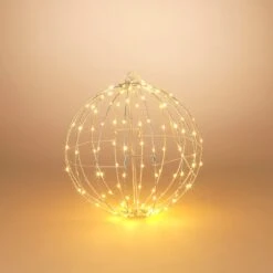 17 In Whimsical Lighted Metal Sphere, Warm White Micro LEDs 7 17 In Whimsical Lighted Metal Sphere, Warm White Micro LEDs -Kurt Adler Shop yabr0o4crwnq1tyau8my